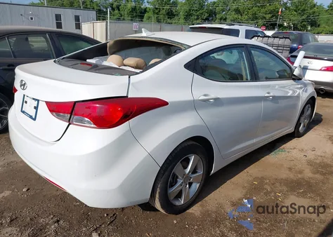 2013 Hyundai Elantra Gls from USA, damaged, VIN 5NPDH4AE3DH372159